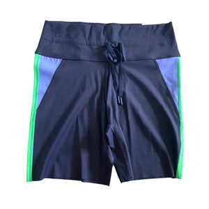 Aerie women’s Offline high rise 7’ blue green bike shorts stretch activewear XXL